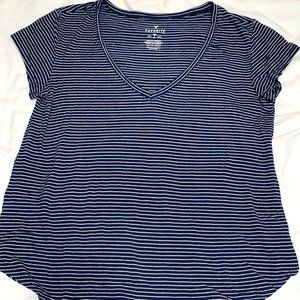 Blue Striped Short Sleeve Tee